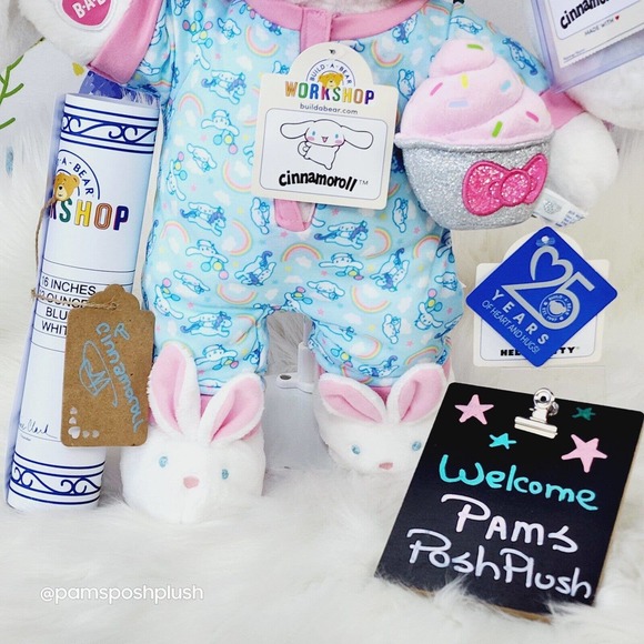 Build A Bear Sanrio CINNAMOROLL Hello Kitty Sleeper 25th Anniversa Cupcake Plush - Picture 7 of 16